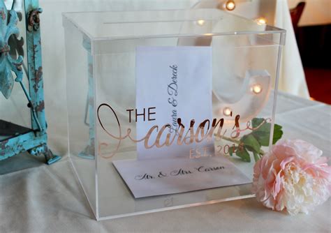 Personalized Wedding Card Box I Acrylic Card Box I Wedding Etsy