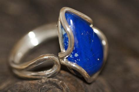 Statement Lapis Lazuli Ring Fitted In Sterling Silver Setting Lapis