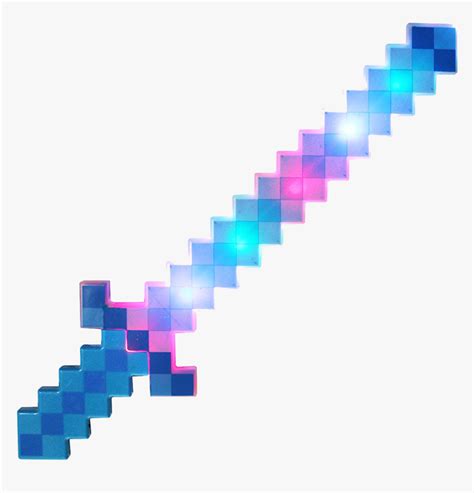 Fun Central 1 Pc 24 Inch Light Up Blue Pixel Sword Minecraft Pixel