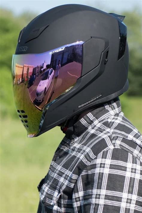 Icon Airflite Rubatone Super Cool Motorcycle Helmet In Matte Black