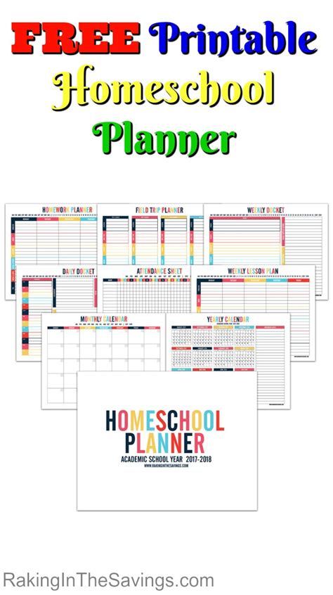 They also include saturday and sunday in the spread. Free Printable Homeschool Planner