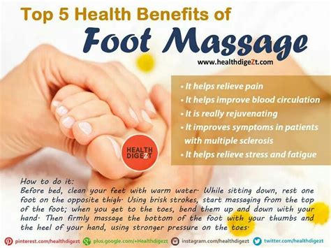 Top 5 Benefits Of Foot Massage Body Health Health And Wellness Wellness Fitness Health Diet