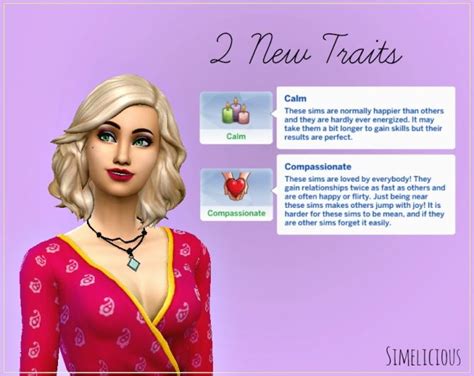 Sims 4 Updates Simelicious Mods Traits 2 New Traits Custom