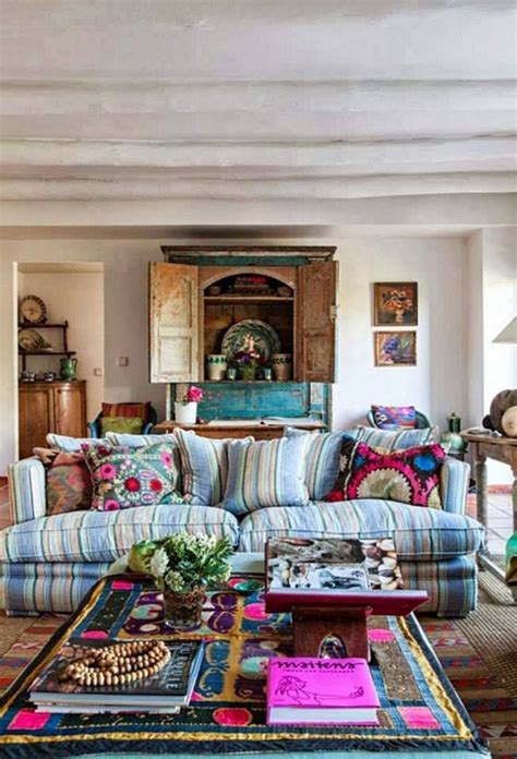 Wonderful Bohemian Style Ideas For Living Room In Stylish Living Room Funky Home Decor