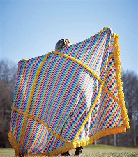 How To Make A Rainbow Fleece Fringe Blanket Fleece Projects Sewing
