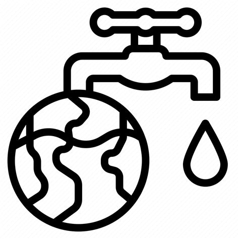 Earth Ecology Faucet Save Water Icon Download On Iconfinder