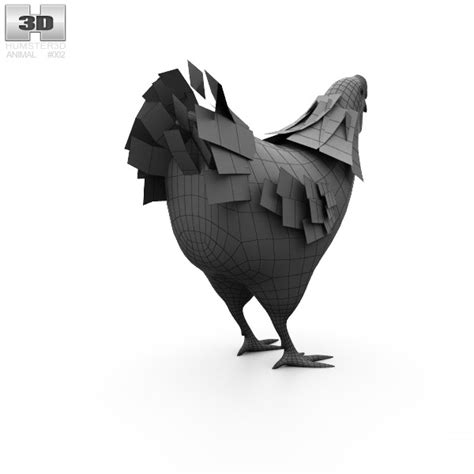 Chicken Hen Low Poly 3d Model Animals On Hum3d