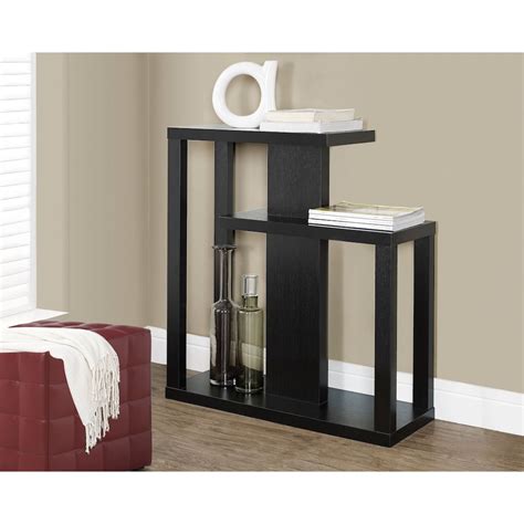Monarch Specialties 32 Long Hall Console Table With Two Shelves In Cappuccino The Home Depot