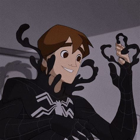 Spider Man From The Animated Series Is Smiling And Holding His Hands