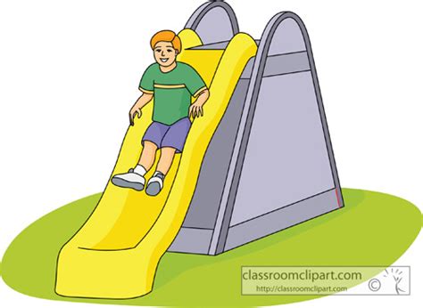 Recreation Clipart Boygoingdownslide14 Classroom Clipart