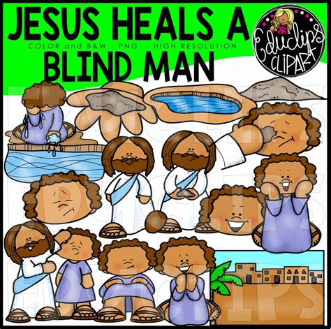 Jesus Heals A Blind Man Clip Art Set Edu Clips