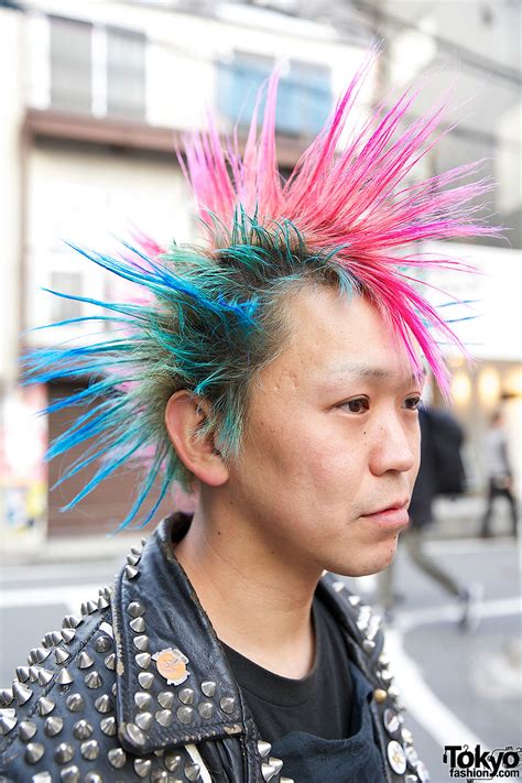 Harajuku Punks W Crosshawk And Mohawk Studded Leather And Boots Tokyo
