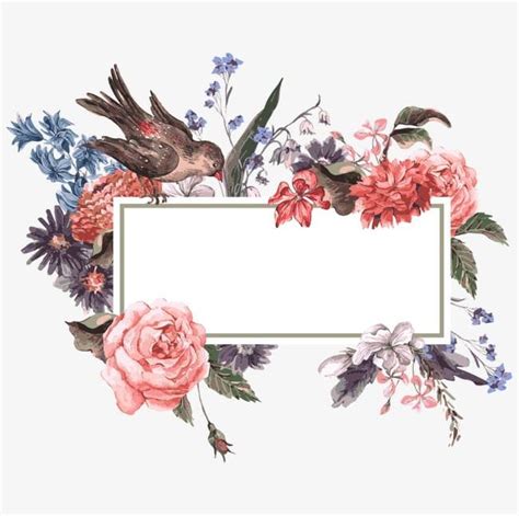 Download Watercolor Flowers And Border Frame PNG, Clipart, Flower ...