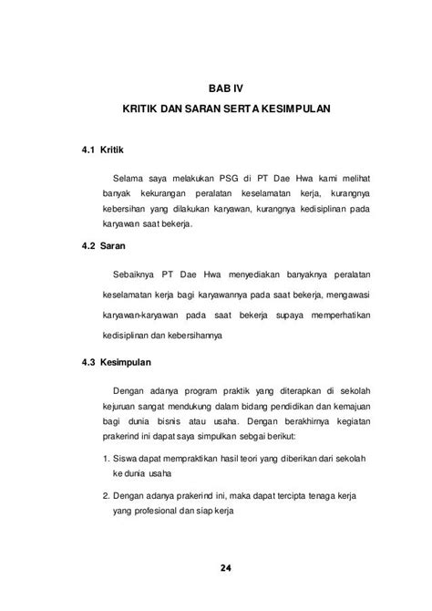 Contoh Kritik Dan Saran Pada Laporan Pkl Pdf Editor - IMAGESEE