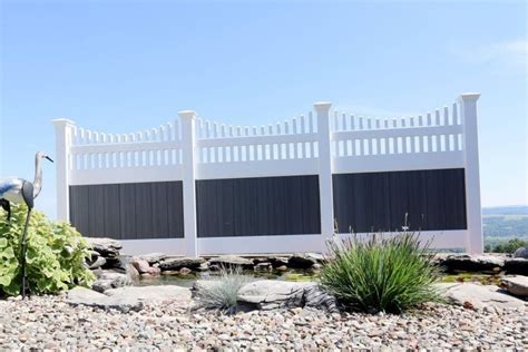 Two Color Vinyl Fences Fall In Love With Two Tone Vinyl Fence Panels