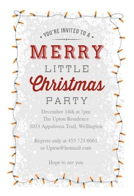 merry  party  christmas invitation template