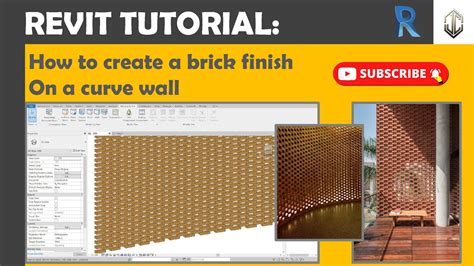 Revit Tutorial Create A Perforated Brick Finishing On A Curve Wall