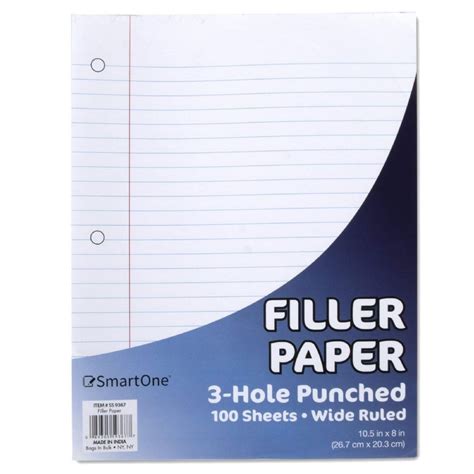 48 Wholesale Filler Paper Wide Ruled 100 Sheets At