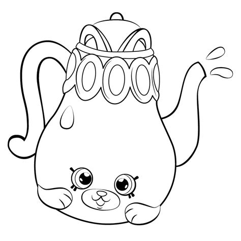 Mother's day teapot card →. Teapot Coloring Page Cartoon | 101 Worksheets