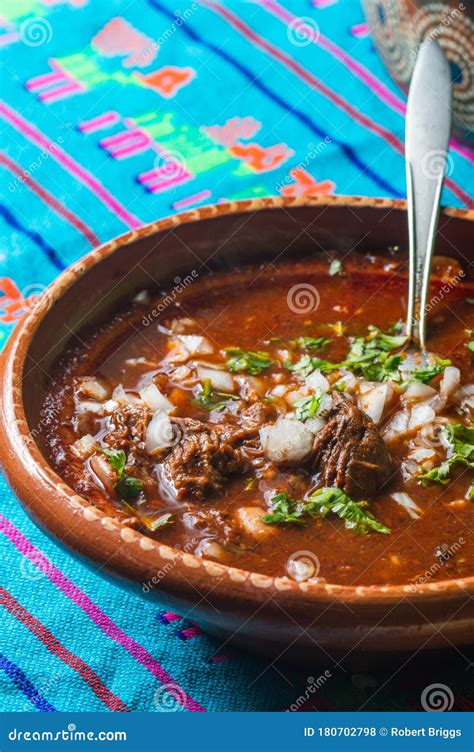 Traditional Birria De Res From Mexico On A White Background Royalty