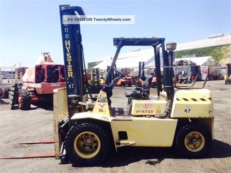 2000 Hyster Forklift 8000 Lb Capacity Pneumatic Tires