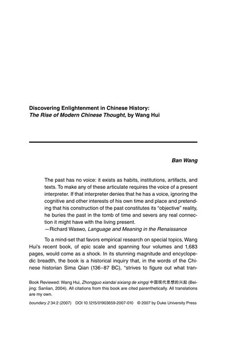 Pdf Discovering Enlightenment In Chinese History The Rise Of Modern