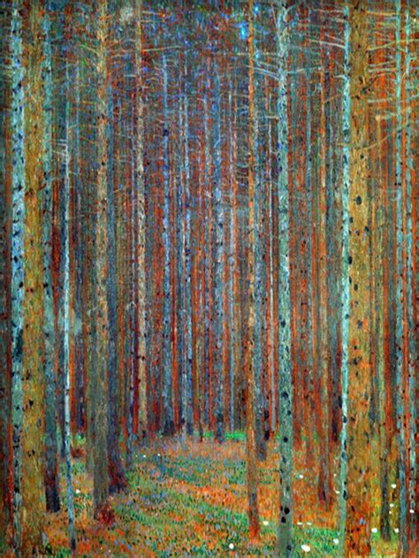 High quality Gustav Klimt Canvas Oil paintings Trees TANNENWALD PINE