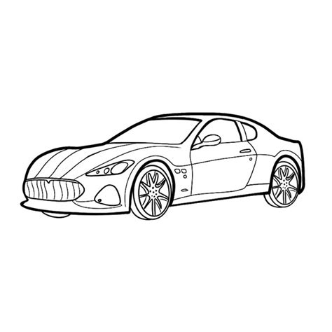 Maserati Granturismo Coloring Page Coloring Books