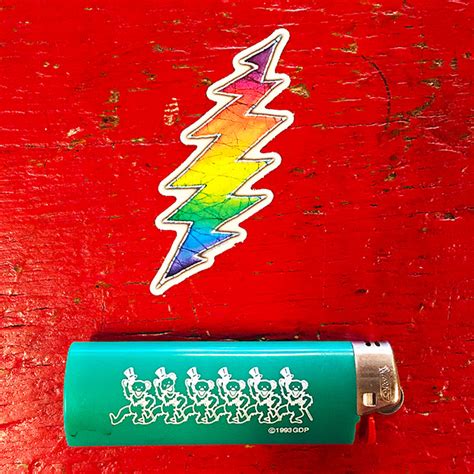 Grateful Dead 13 Point Rainbow Bolt Mini Sticker S 272m