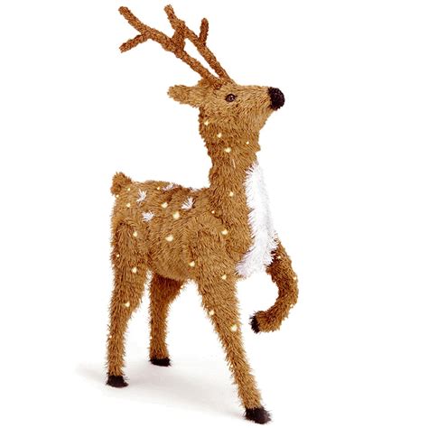 Just plug it in with the included adapter and your decoration will be fully lit with 50 leds. Reindeer Lighted Yard Displays | Christmas Wikii