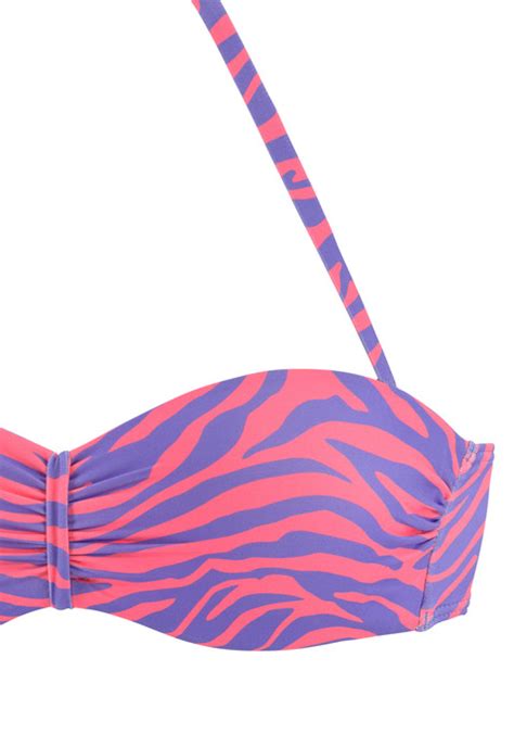Venice Beach Bügel Bandeau Bikini Top Fjella Violett Koralle Cup B