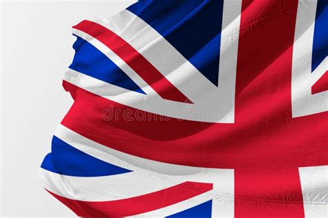 United Kingdom Flag Realistic Waving Union Jack Stock Illustrations