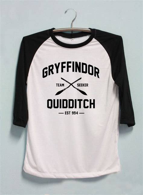 Gryffindor Quidditch Shirt Harry Potter Tshirt Long Sleeve Unisex