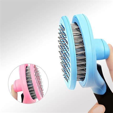 Charmpet Dog Comb Self Cleaning Beauty Brush Automatic Hhair Removal