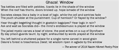 Spoken word poetry, Starting a book, Ghazal poem
