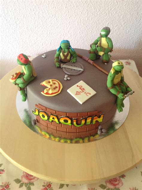 Teenage Mutant Ninja Turtles Fondant Birthday Cake Tortugas Ninja