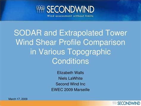 Ppt Sodar And Extrapolated Tower Wind Shear Profile Comparison In