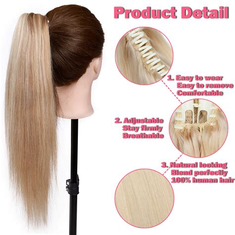 Sego Jawclaw Clip In Hair Extensions Human Hair Clip In Ponytail Hair