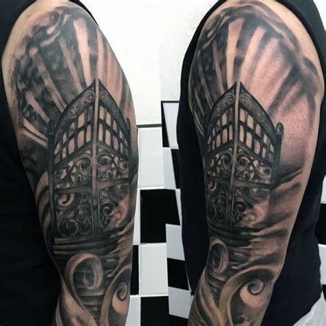 Heavenly stairs lead us to heavenly gates, which upon paradise. 50 Heaven Tattoos For Men - Higher Place Design Ideas