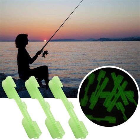 10pcs Fishing Light Stick Clip On Rod Tip Night Fishing Glow Sticks