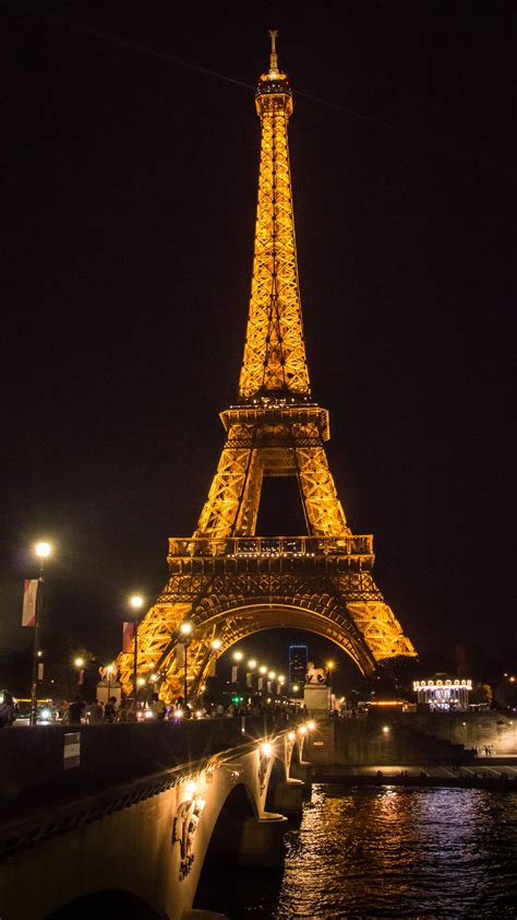 Tour Eiffel Nuit Voyage Carte Plan