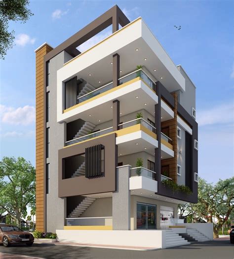 4 Unit 4 Floors Apartment Small Apartment Building Design Small