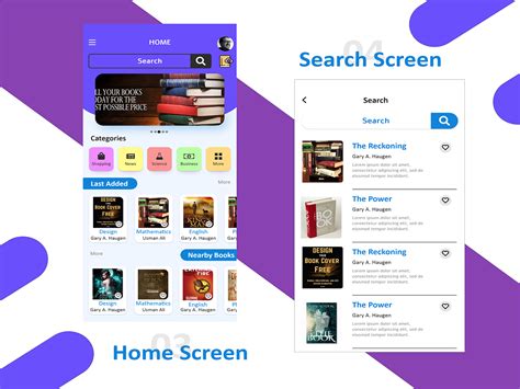 Book App Home Screen Design Uplabs