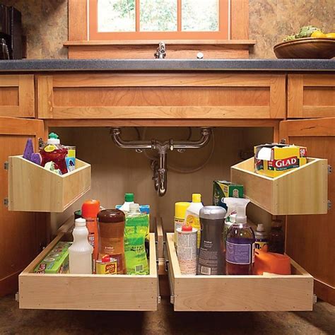 How To Build Pull Out Under Sink Storage Trays For Your Kitchen