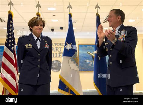 Air Force Vice Chief Of Staff Gen David L Goldfein Congratulates Lt Gen Gina Grosso During