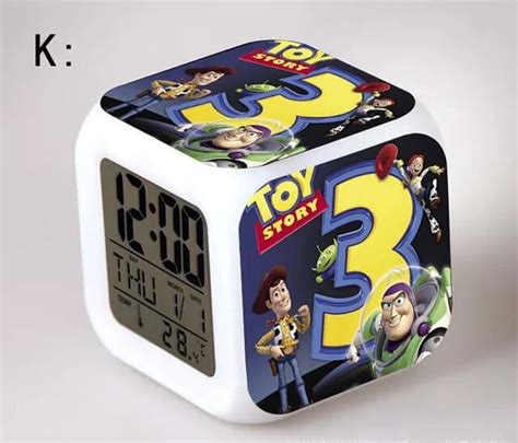 Toy Story Buzz Lightyear Alarm Clocksglowing Led Color Change Digital