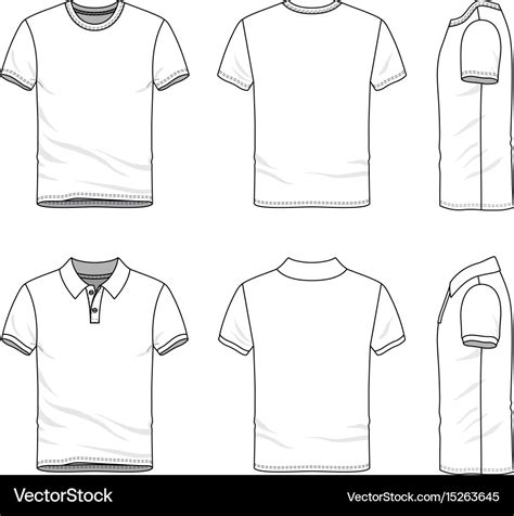 Templates Of T Shirt And Polo Shirt Royalty Free Vector