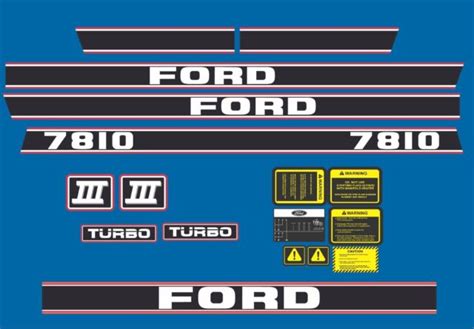 Adhesive Sticker Customize Tractor Ford 7810 7610 Ebay