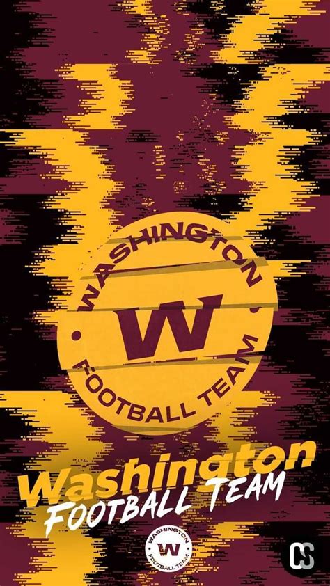 The Washington Football Team Logo On An Orange And Yellow Background
