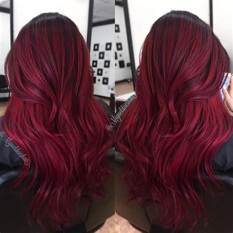 Ruby Red And Magenta Hair Color Magtreada